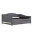 Stylish Full Size Upholstered Daybed With Gray Fleece And Compact Trundle Design For Small Spaces Smart Operation-834573479-834573478