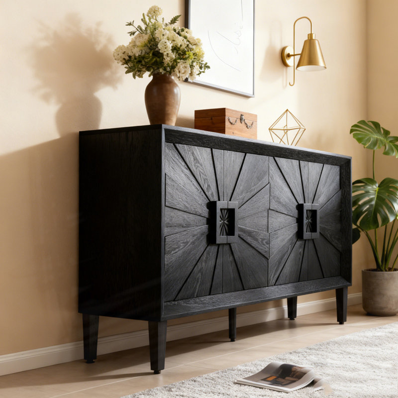 Armoire de rangement 60 'avec tablettes réglables, Noir