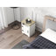 Farmhouse Nightstand, Beside Table With Barn Door, Modern End Side Table With Storage For Bedroom, Office