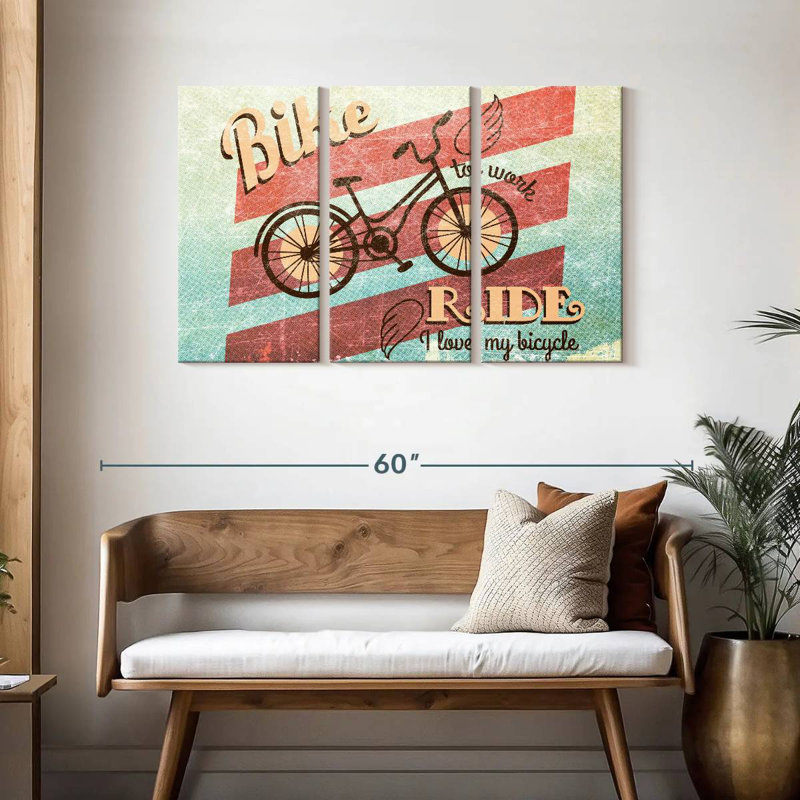Affiche de travail de bicyclette, H 28 po x l 45 po