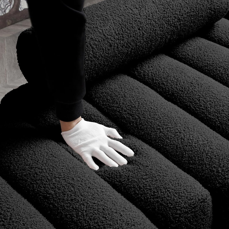 Rhyett Upholstered Bench, Black