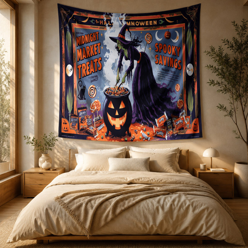 Tapisserie murale Halloween Halloween, 51 po x 60 po