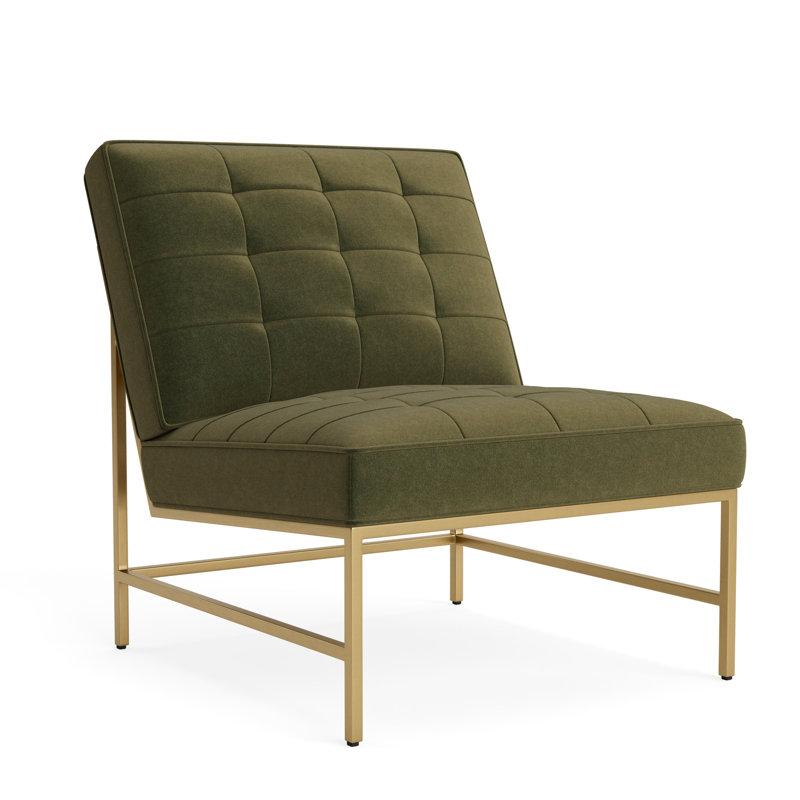 Major Chair, Performance Velvet - Balsam, Brushed Brass