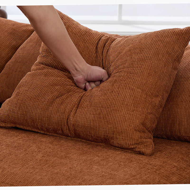 Canapé modulaire polyvalent avec plusieurs fonctions pour une vie confortable, Orange