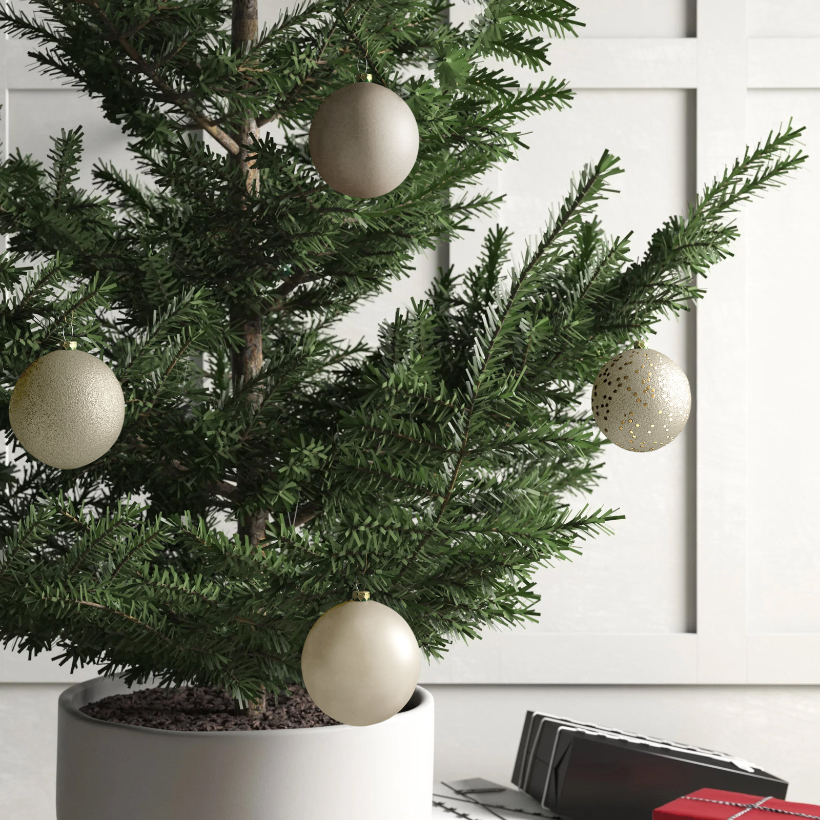 2" Shatterproof Bauble, Champagne