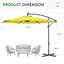 Parasol en porte-à-faux coloré 120 po Arlmont & Co. Ershel-1574343058