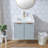 Maari 24'' Light Gray Modern Wall Mounted Bathroom Vanity With Rectangular Ceramic Sink