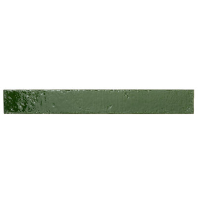 Valenza 2x16 Tropical Green Ceramic Zellige Subway Wall Tile (10.76 sq ft/case) - 50 Pack