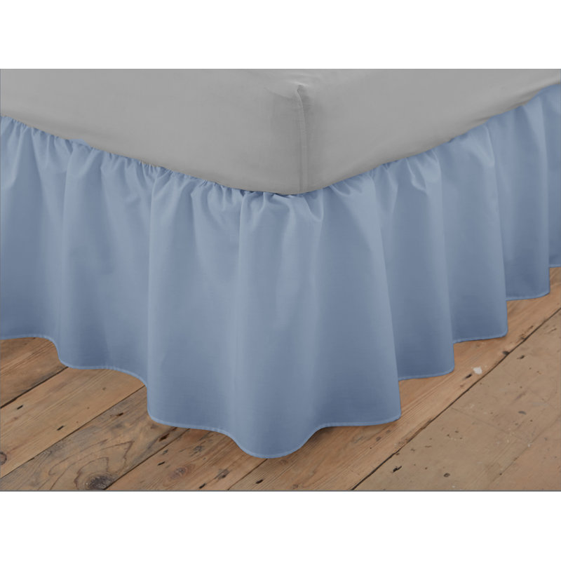 Margret Ruffled Bed Skirt, Blue, Double (4'6)
