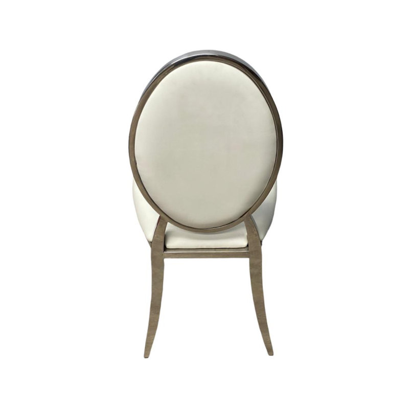 Chaise sans accoudoirs Miheli Rayen, or, Chrome chrome