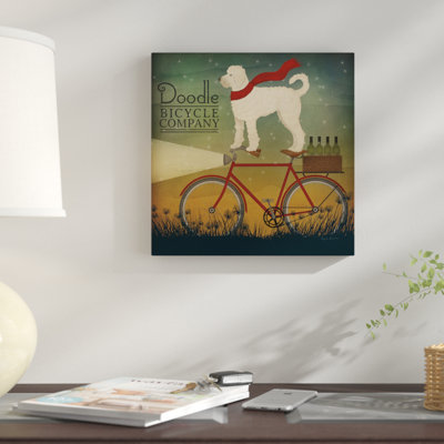 «Doodle Bicycle Company», estampe numérique sur toile tendue avec châssis