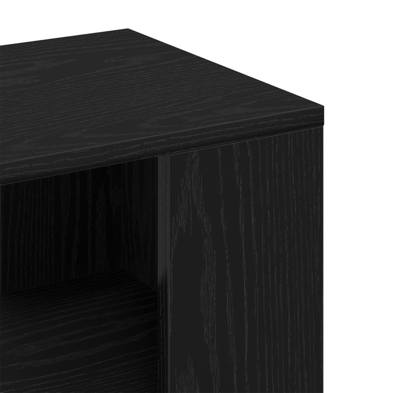 Gnni Floor Shelf End Table, Black Oak, Black Oak