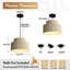 Luminaire suspendu moderne 1 lumière moderne nordique avec luminaire suspendu rétro coloré et rétro avec îlot de cuisine suspendu au-dessus d'un îlot avec abat-jour en résine jaune crème-1093592161