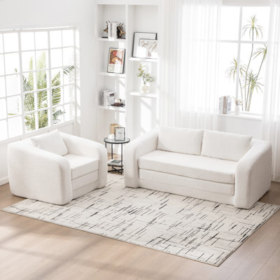 2 pièces en lit de chenille pliable, pour chambre d'amis, salon. Chenille douce en forme de goutte de pluie, utilisation multifonctionnelle, rembourrage en mousse haute densité, bord arrondi, base imperméable antidérapante, aucun assemblage requis
