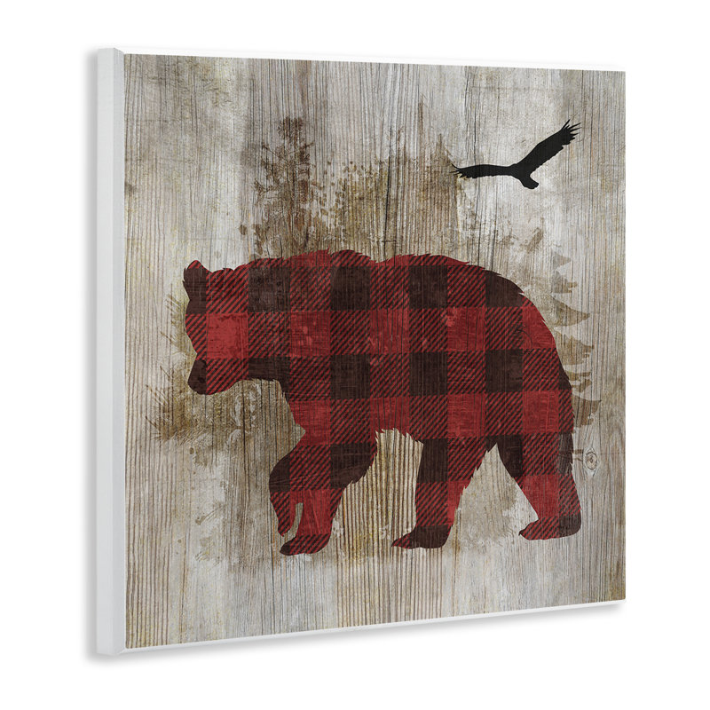 «Buffalo Plaid Bear & Bird», art mural par Susan Arnot