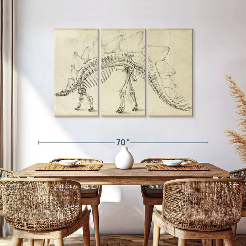 Brampt Dinosaur Study III, 36" H x 57" W