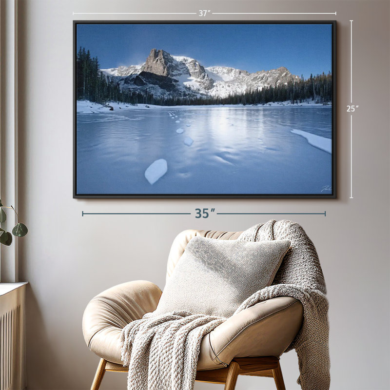 «Wintry Rocky Mountains», reproduction sur toile, H 25 po x l 37 po