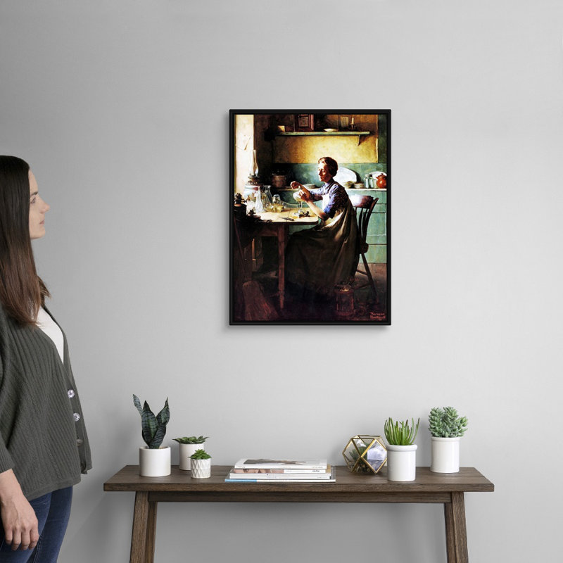 «But You Have Light At The Touch Of A Finger», art mural sur toile, H 26 po x l 20 po x P 1,75 po, Cadre flottant noir