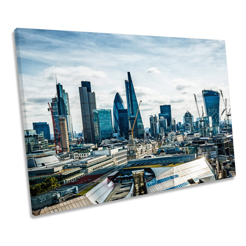 Skyline City Of London - Wrapped Canvas Print, 30.5cm H x 45.7cm W x 2cm D