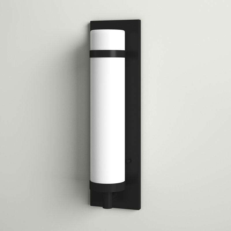 Asencion Flush Mounted Sconce, 18'' H x 5'' W x 4'' D, Black