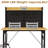 48" Heavy Duty Workbench with Wheels, Adjustable Workbench with Pegboard and AC/USB Outlet 