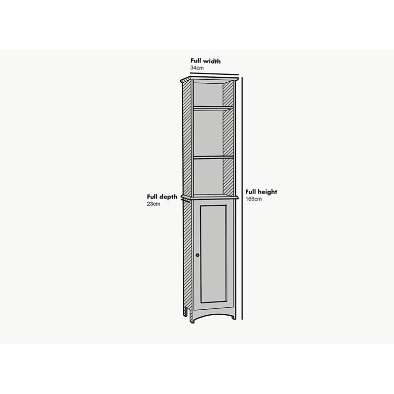 New England Linen Cabinet, Grey
