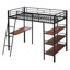 Lit mezzanine en métal à 3 niveaux avec bureau et tableau blanc-951523545-951523544