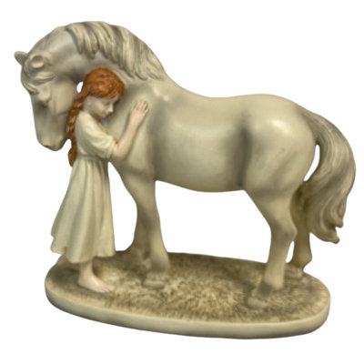 GIRL WITH WHITE HORSE