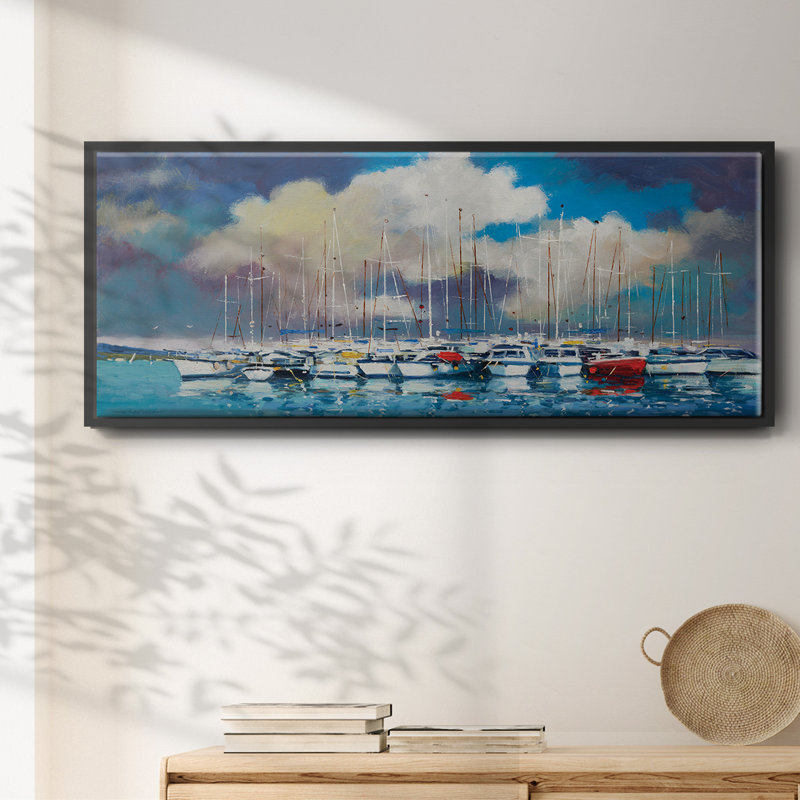 Abstract Port- Framed Canvas, 24" H x 60" W