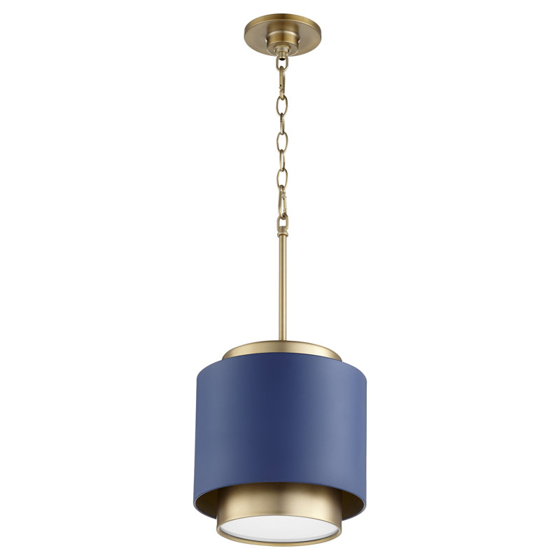 Luminaire suspendu cylindrique à 1 lumière Oakhaven, H 11 po x l 10,5 po x P 10,5 po