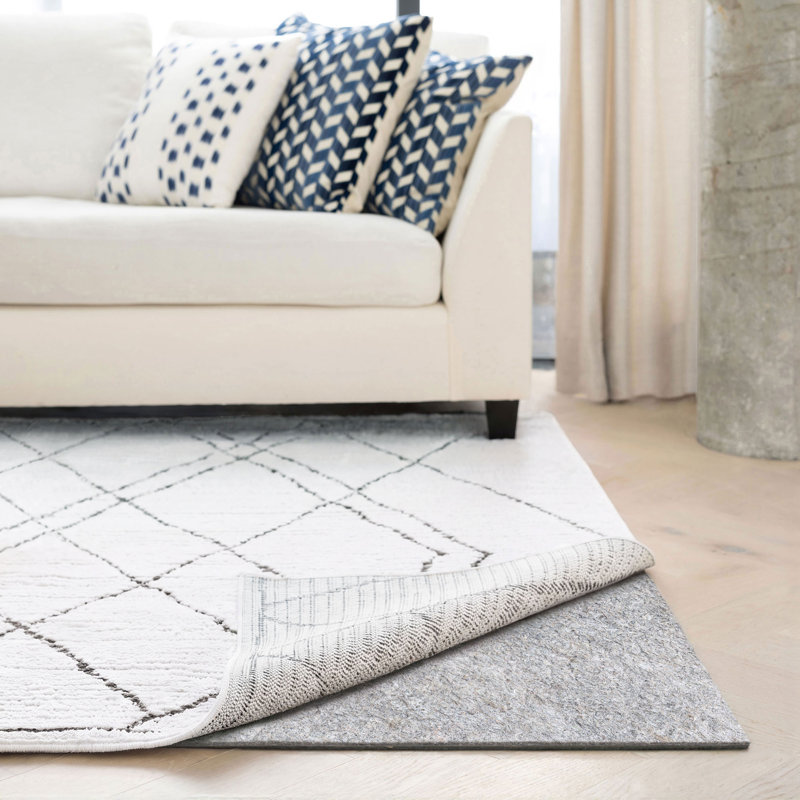 Classic Non-Slip Felt & Rubber Rug Pad, Rectangle 9' x 12', 0.25"