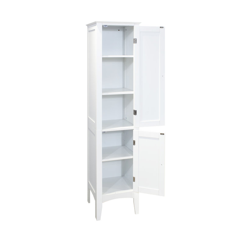 Grande armoire autoportante avec 2 portes à 5 niveaux pour la salle de bain, la cuisine, le salon, l'armoire de rangement
