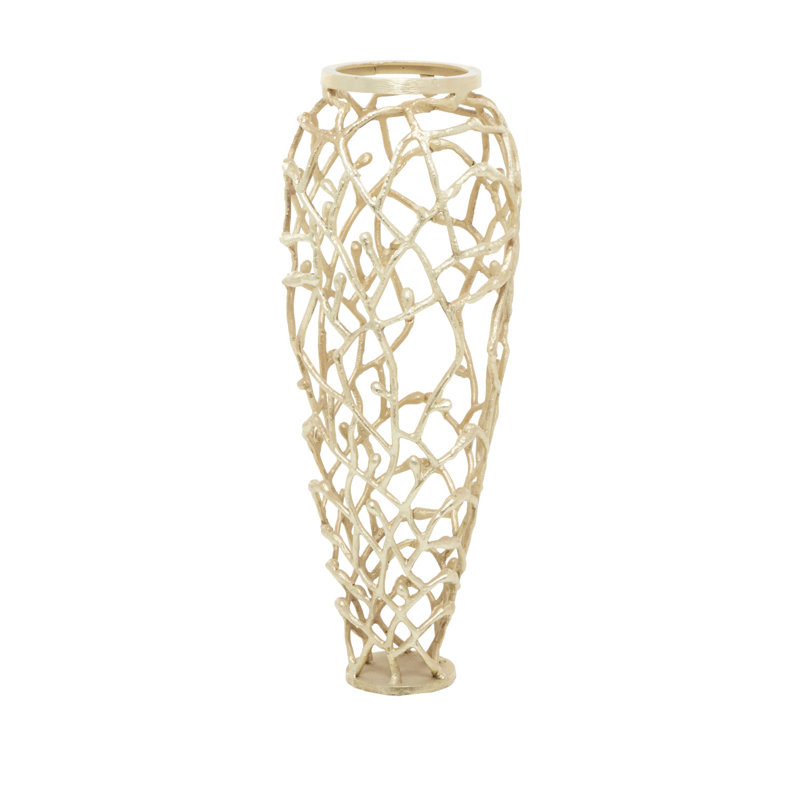 Methyl Aluminum Table Vase, 23.4'' H x 9.15'' W x 9.15'' D