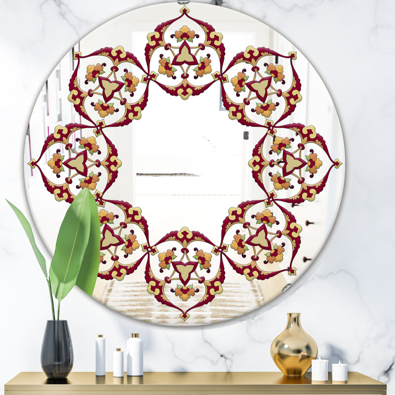 Miroir d'appoint bohème et éclectique, H 31,5 po x l po