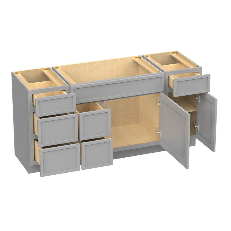 66'' Single Bathroom Vanity Base Only, Gray