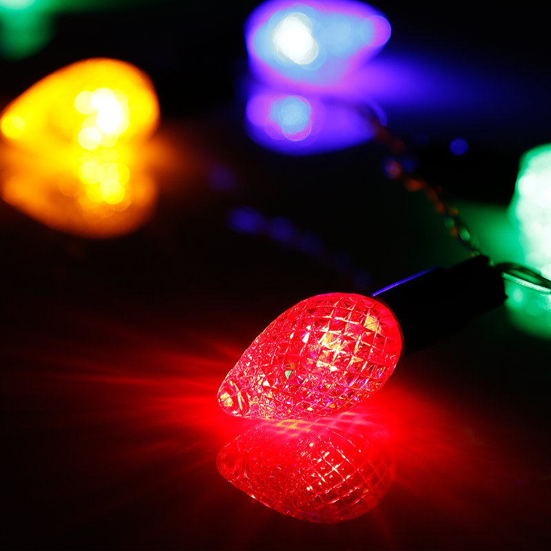 Guirlande 14,76 pi 40 lumières à DEL fraises, USB fourni, éclairage multicolore pour la fête, la célébration, la décoration de mariage