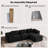 103" Boneless Couch Sectional Couch Modular Sofa, Deep Seat Faux Fur Cloud Couches For Living Room, L-Shaped Couch With Movable Ottoman, No Assembly Required-2073341804