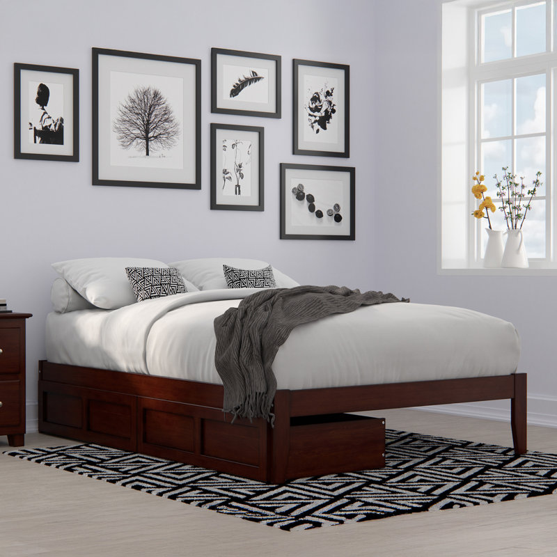 Aayanna Panel Storage Bed, Walnut, Full
