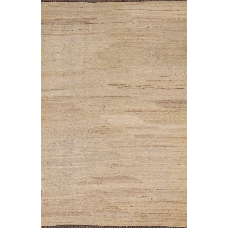 Tapis beige tissé à plat terre moderne Kilim Earth Tone 4 x 5