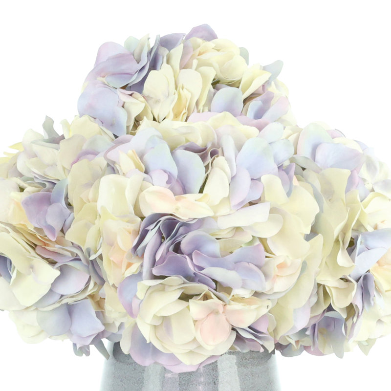 Hydrangeas Arranged in Ceramic Vase, Lavande