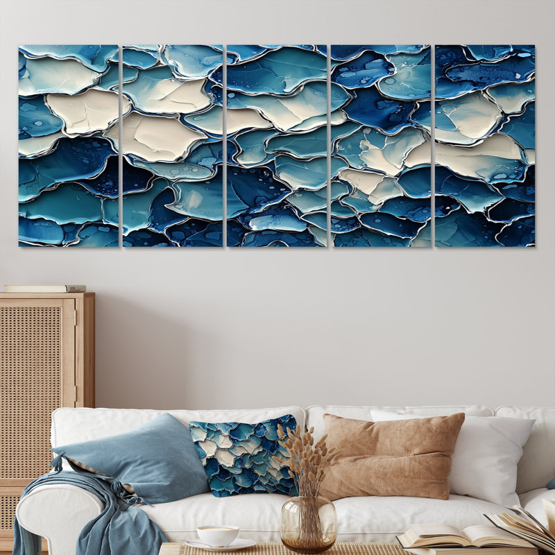 Nyota - décoration murale Collages abstraits - art mural moderne, H 32 po x l 80 po, 5