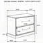 Table de chevet 2 tiroirs Edmondson