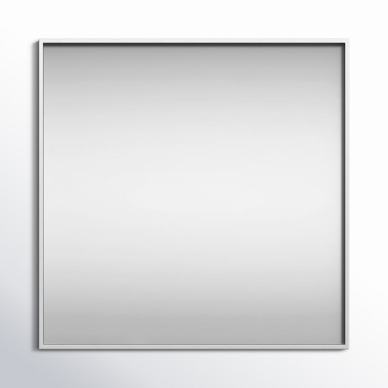 Sabine Metal Rectangle Wall Mirror, 36" x 36", Silver