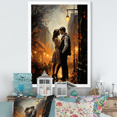 «Lukaz Romantic Couple Landscape Glimpse III», reproduction sur toile