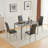 Trasi Glass Top Metal Base Dining Table