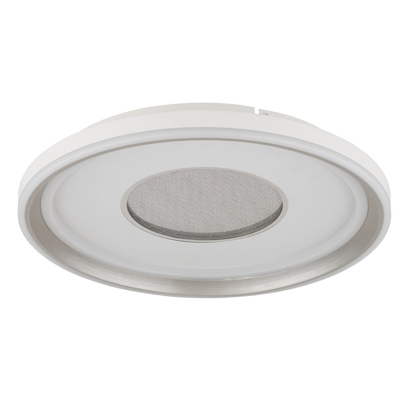 Demileigh Plastic LED Flush Mount, 6cm H x 48cm W x 48cm D
