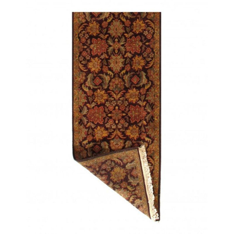 Wool Floral Area Rug in Red