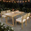 Ensemble de salle à manger de patio en bois massif 5 pièces avec coussins épais amovibles, adapté à une utilisation intérieure et extérieure-710846801