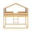 Lit simple superposé en bois avec tente-1919963880