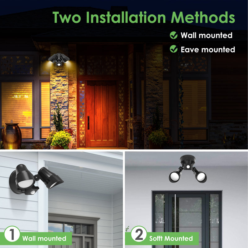 25 Watt LED Battery Operated Outdoor Security Flood Light with Motion Sensor